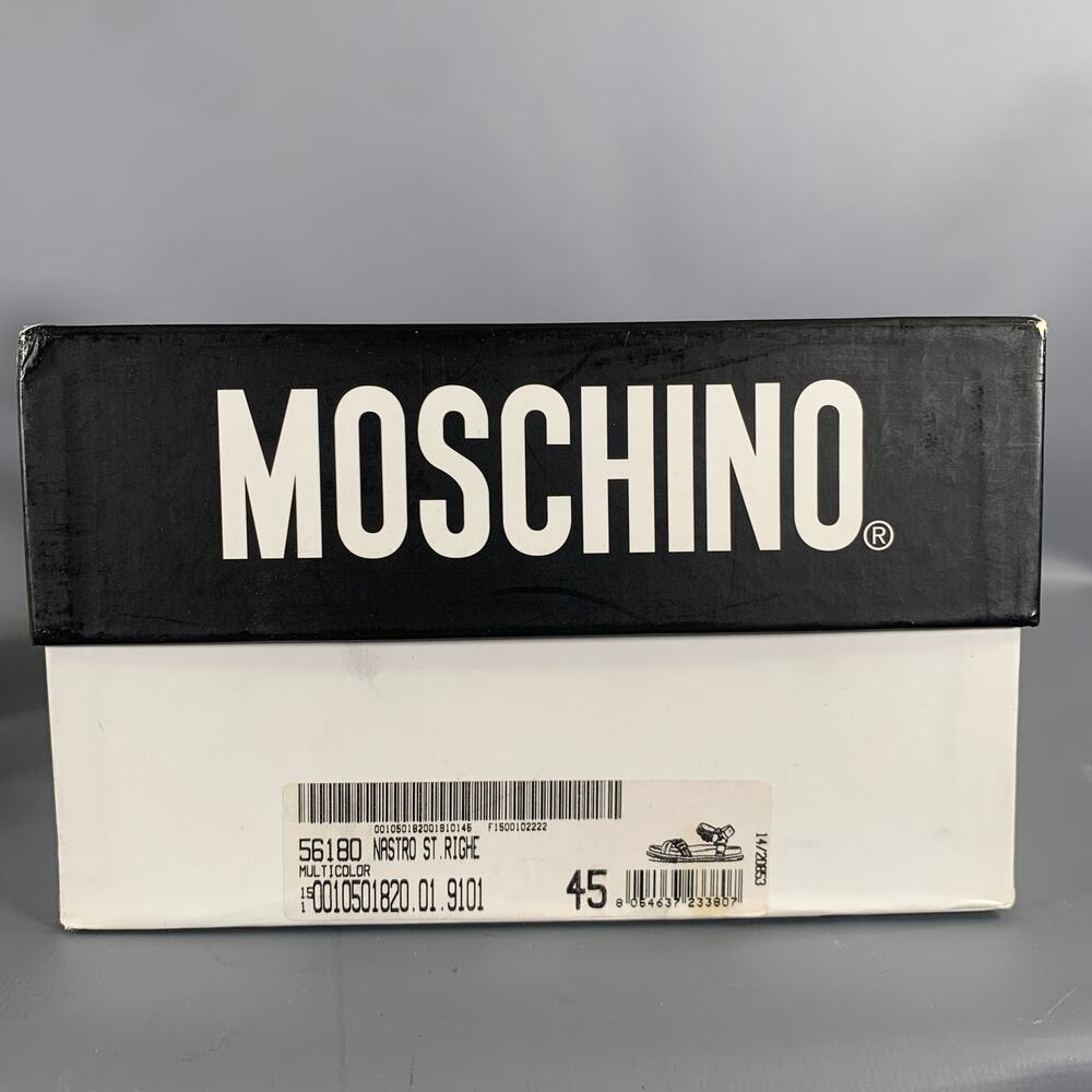 MOSCHINO Size 12 Multi-Color Geometric Sandals - Picture 10 of 10